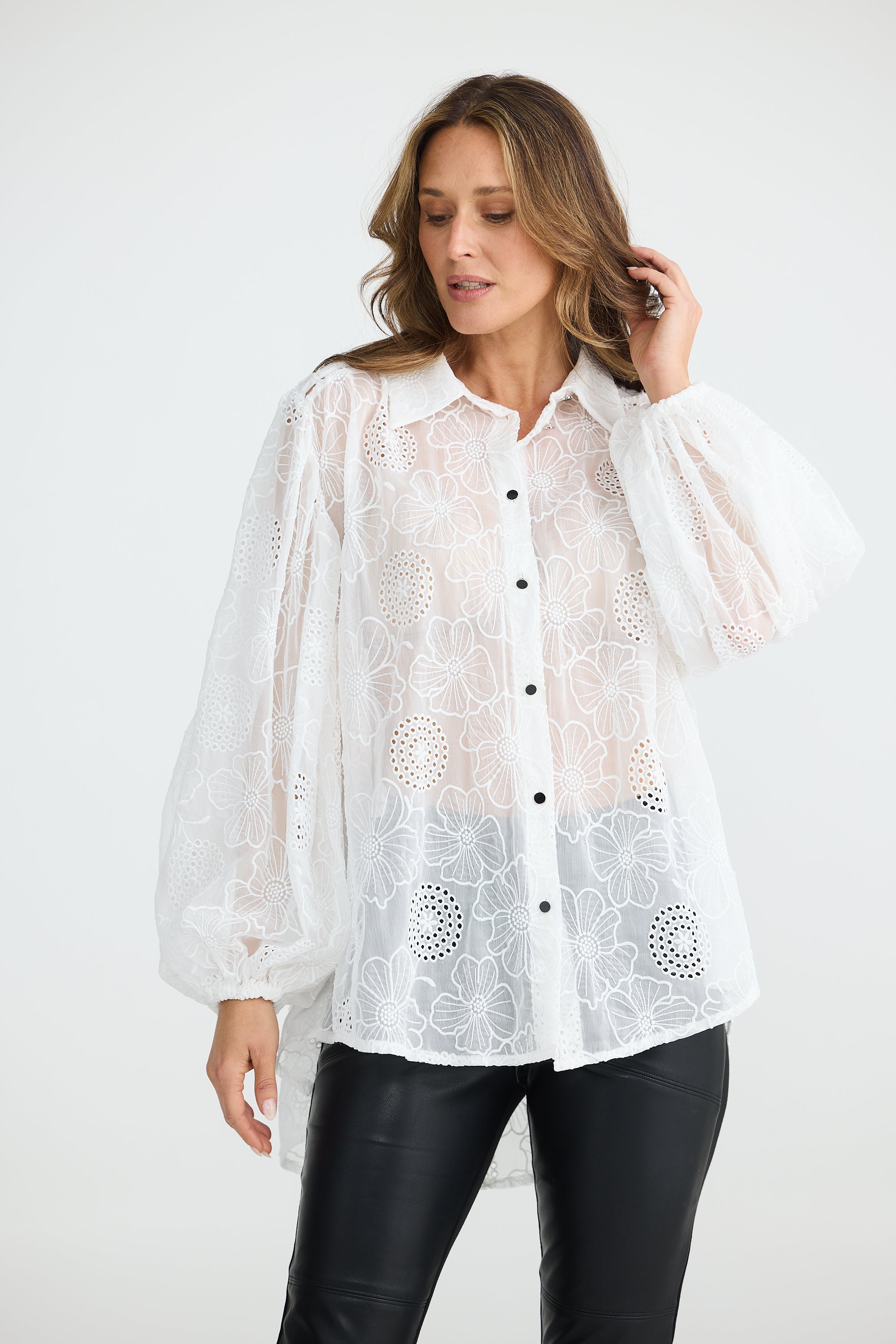 Eden Shirt by Brave & True - White Floral