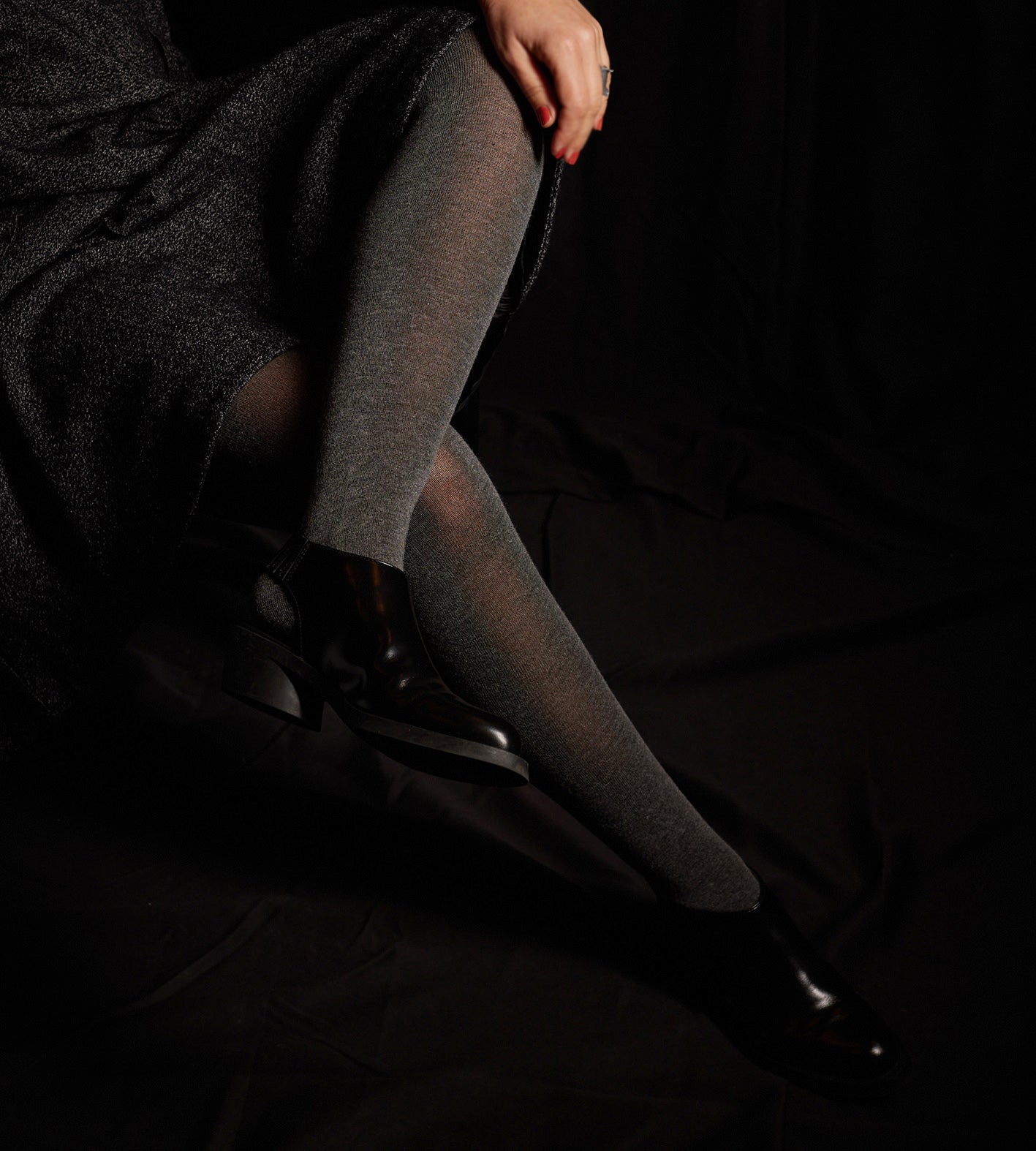 Cashmere Blend Tights by Tightology - Capsule Graphite