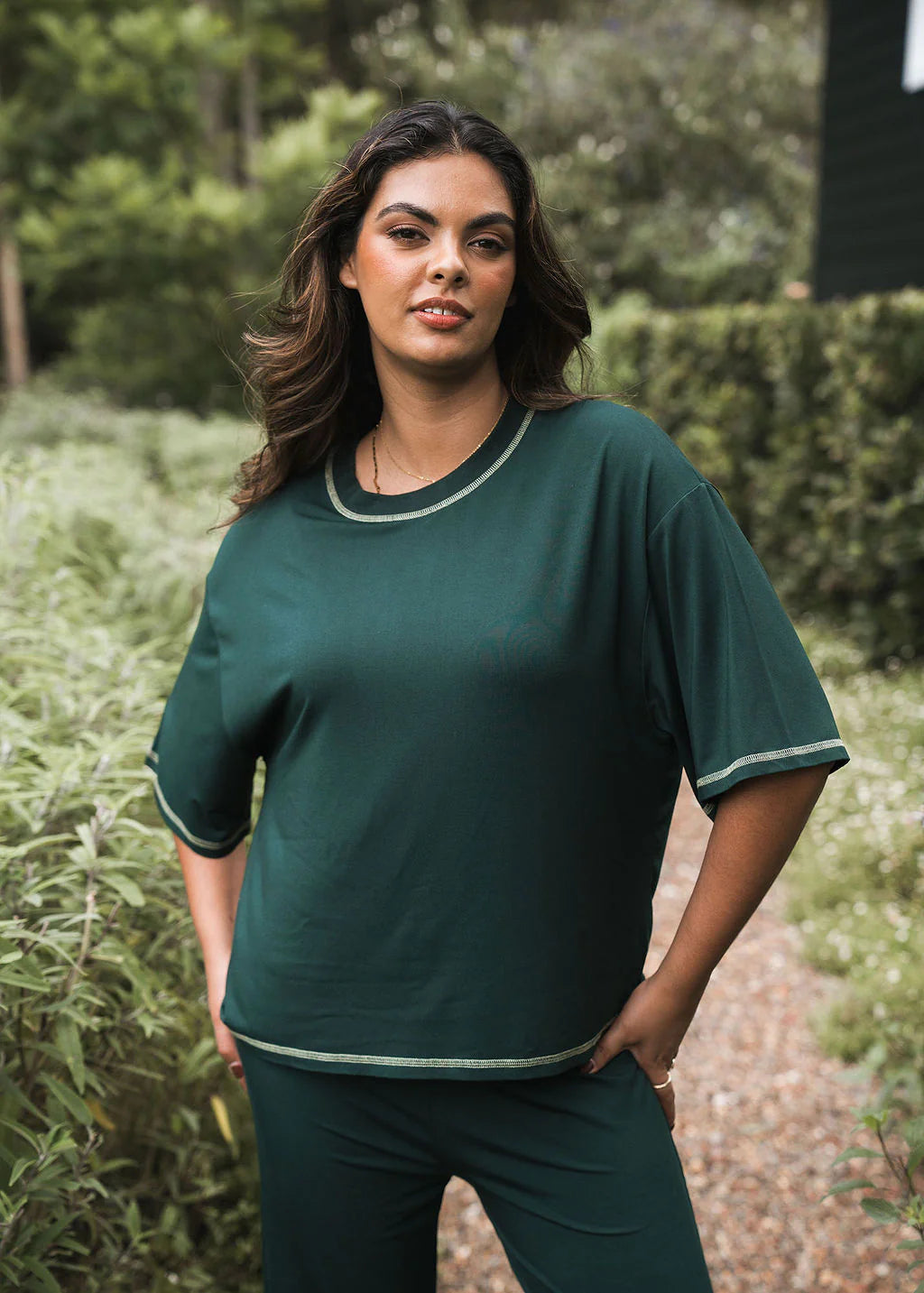 Spears Bamboo T-Shirt by Lou Lou Australia - Dark Green