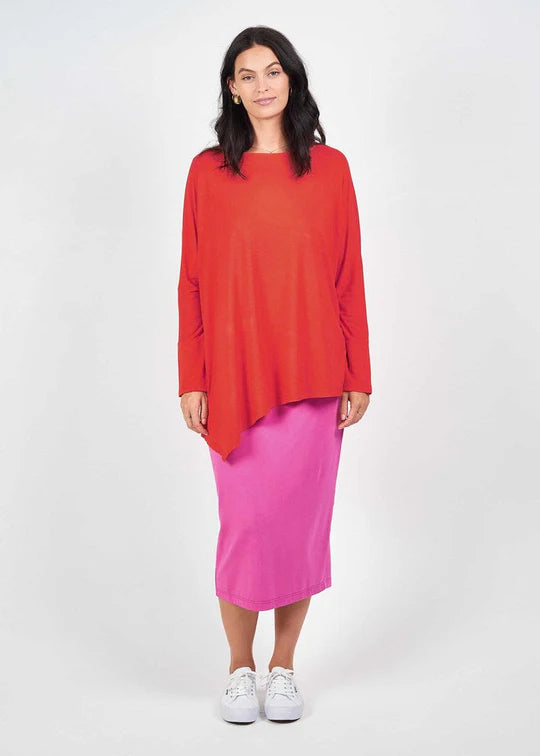 Susie Bamboo Top by Lou Lou Australia - Fiery Red