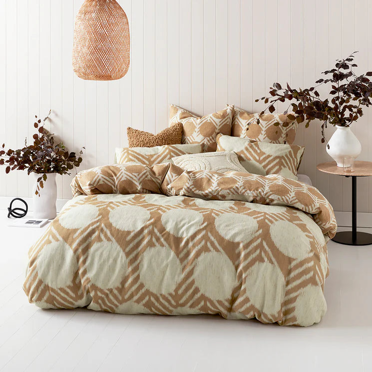 Decker Quilt Cover Set in Toffee - King