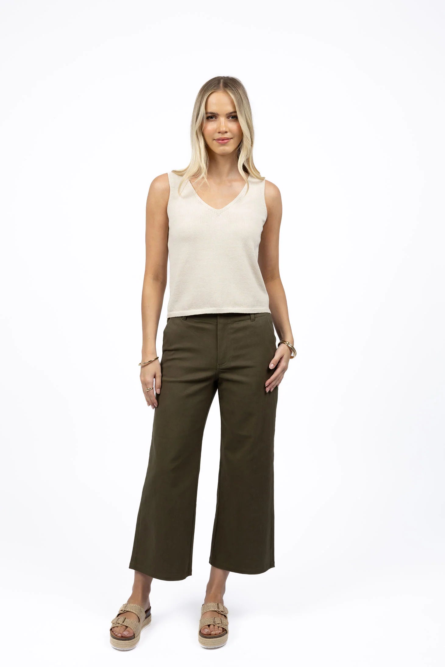 Margot Drill Pant by Humidity Lifestyle - Moss