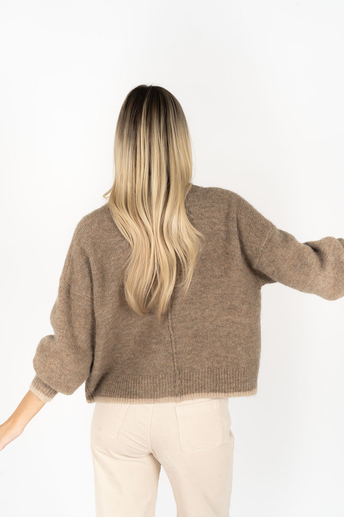 Romi Cardi by Humidity Lifestyle - Hazelnut/Cream
