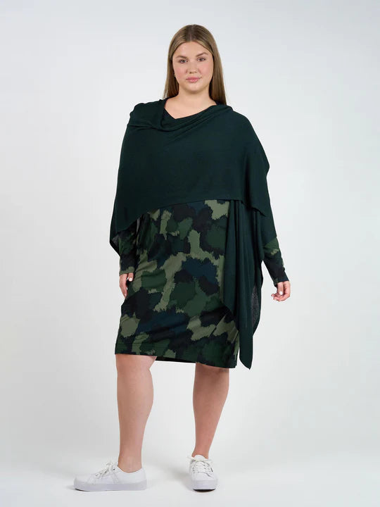Supreme Cashmere/Bamboo Wrap by Lou Lou Australia - Dark Green