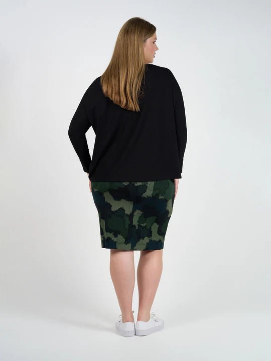 Gina Long Sleeve Bamboo Top by Lou Lou Australia - Black