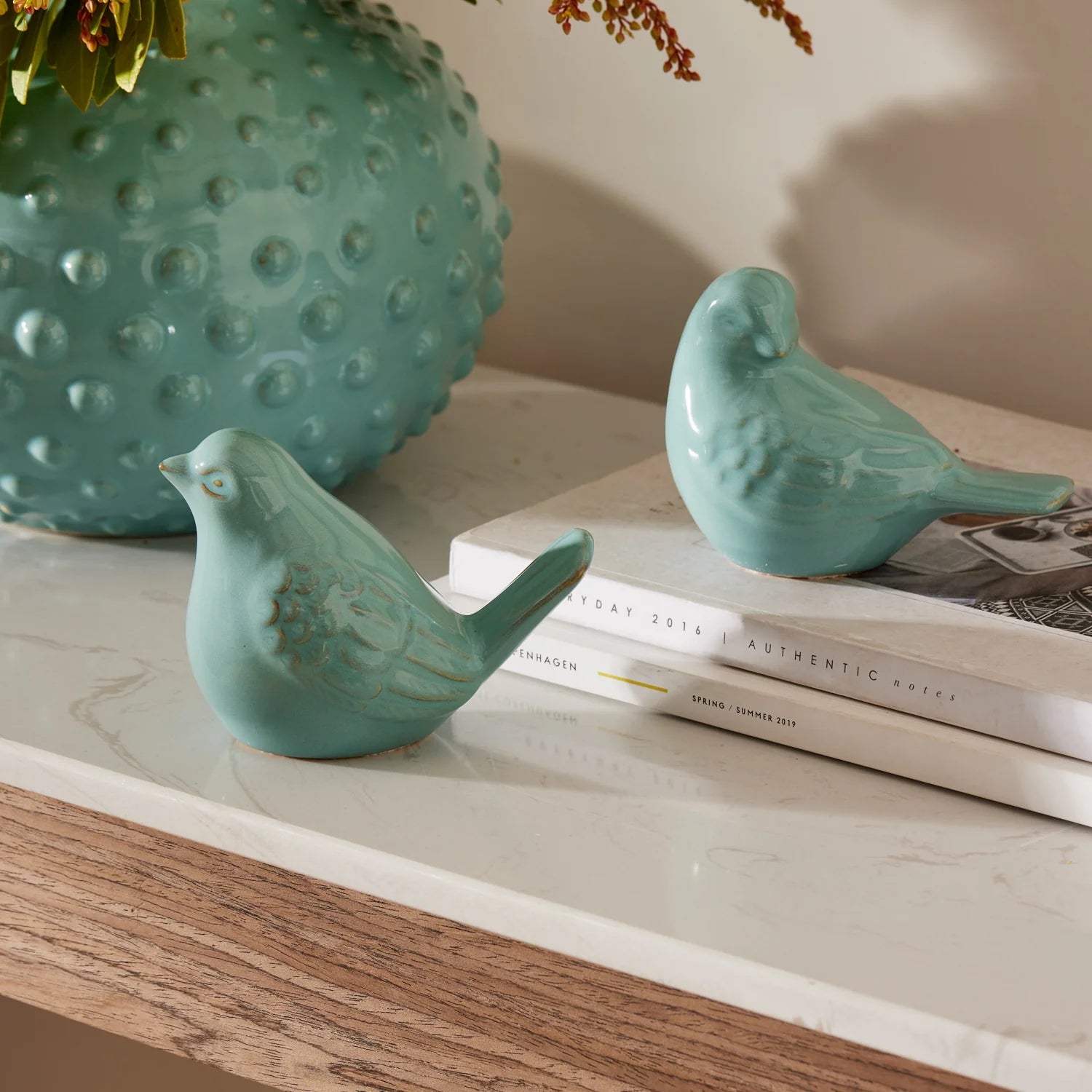 Swallow Ceramic Bird Blue by Madras Link