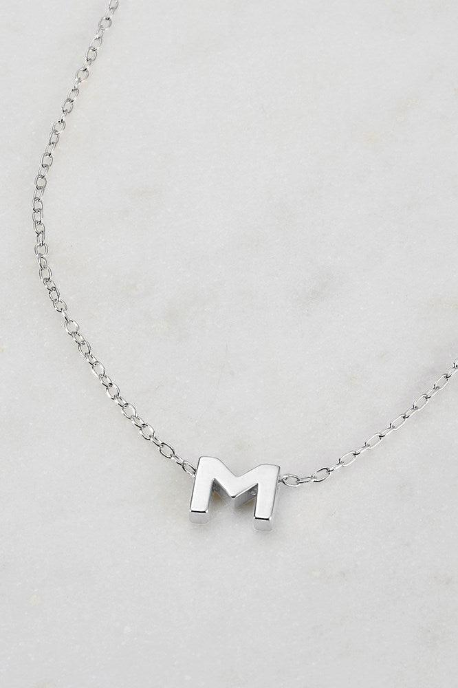 Letter Necklace M by Zafino- Silver
