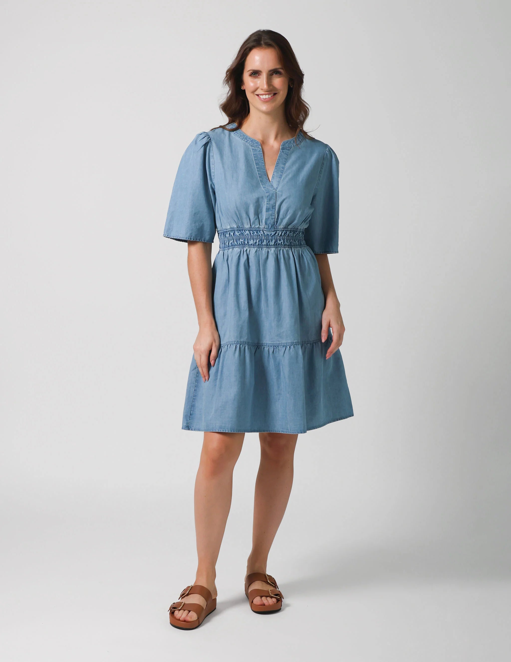 Vida Dress by Stella & Gemma - Light Wash
