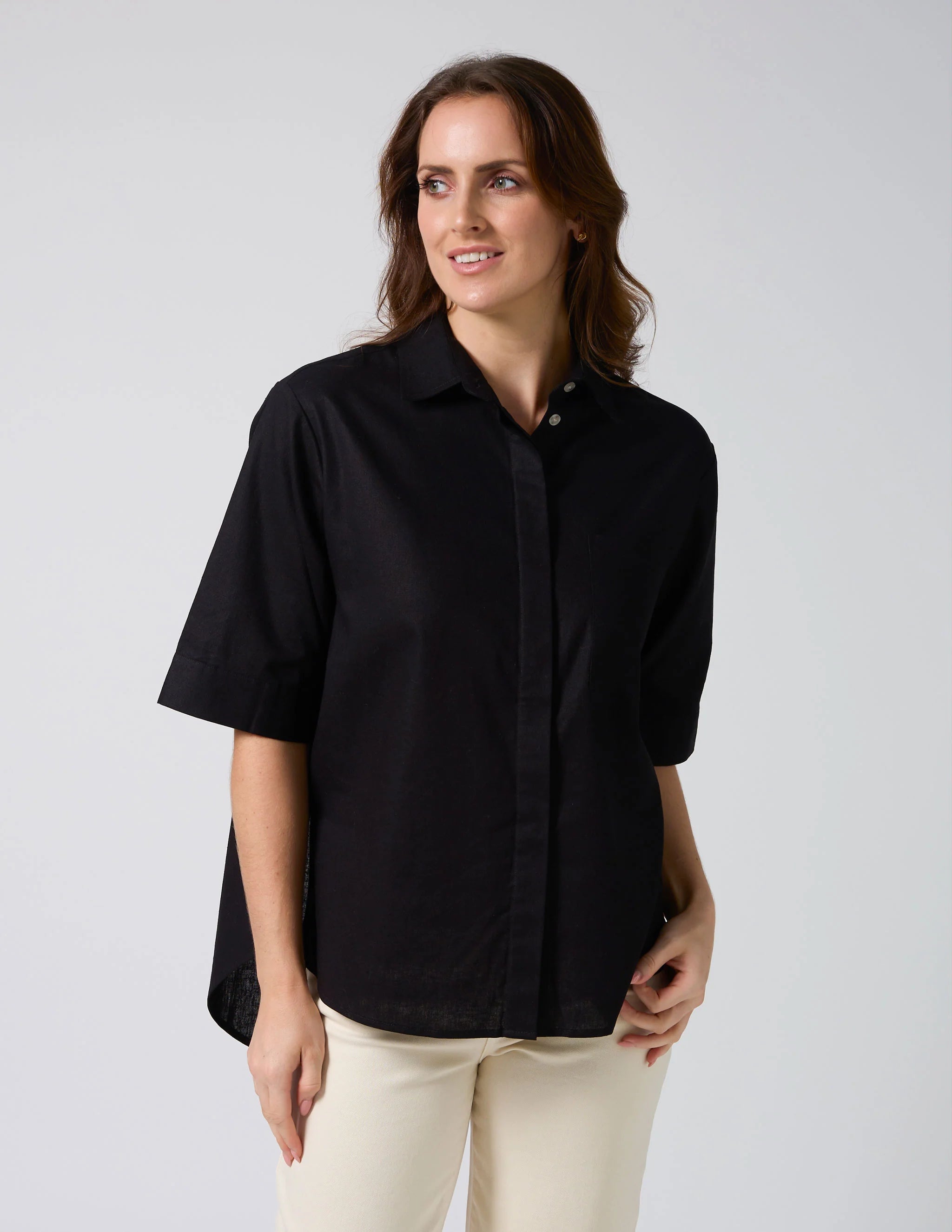 Mischa Shirt by Stella & Gemma - Black