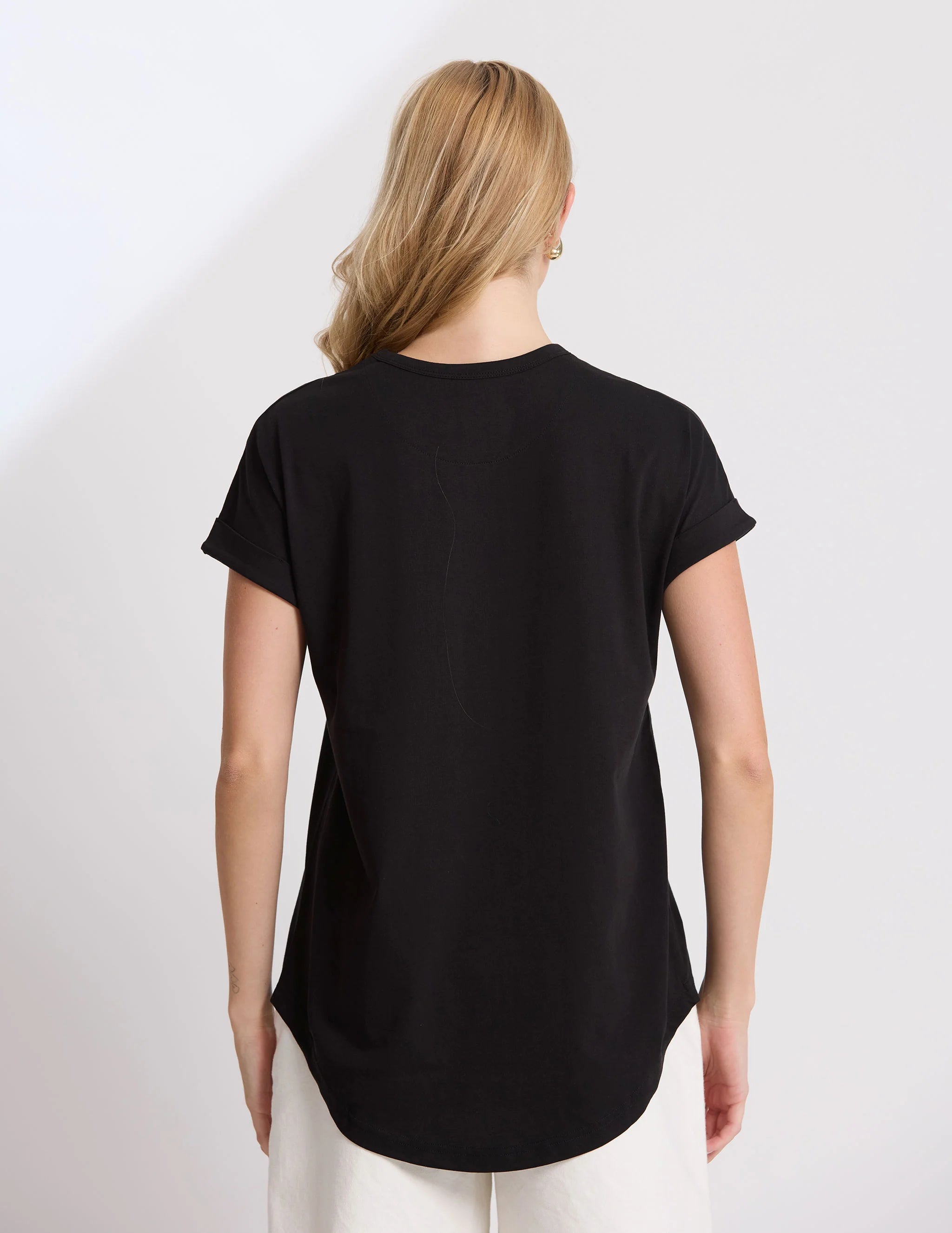 Soho Cuff Crew by Stella & Gemma - Black