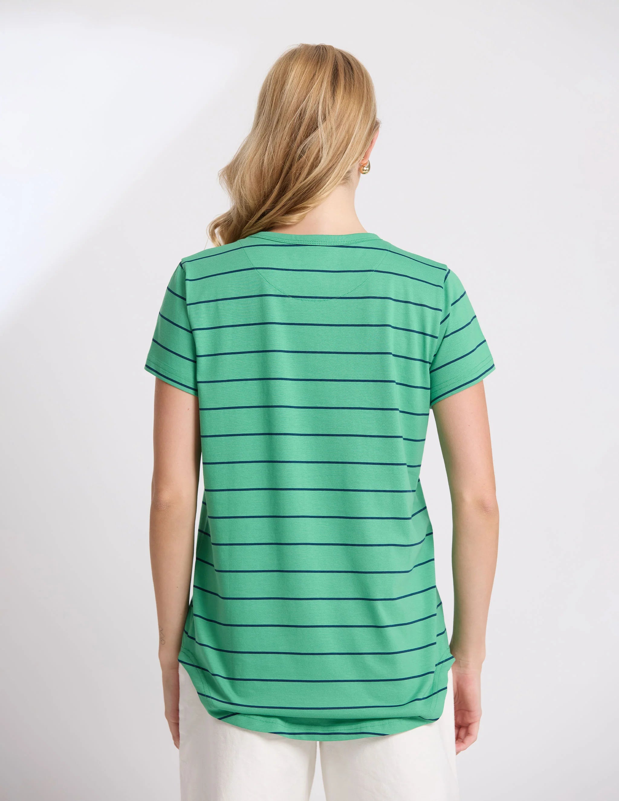 Classic Tee by Stella & Gemma - Green/Navy Stripe