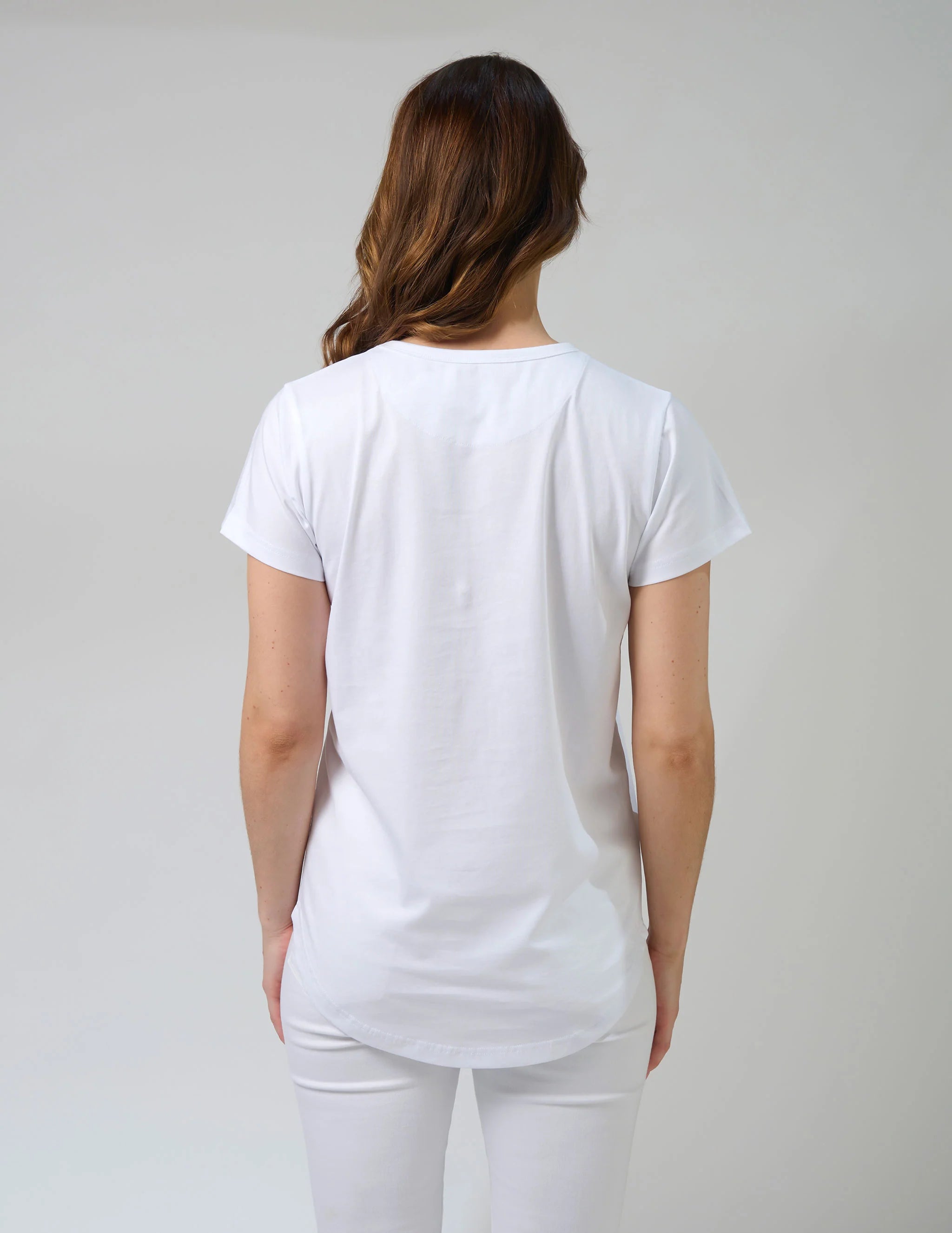 Classic Tee by Stella & Gemma - White/Strawberry Scoop