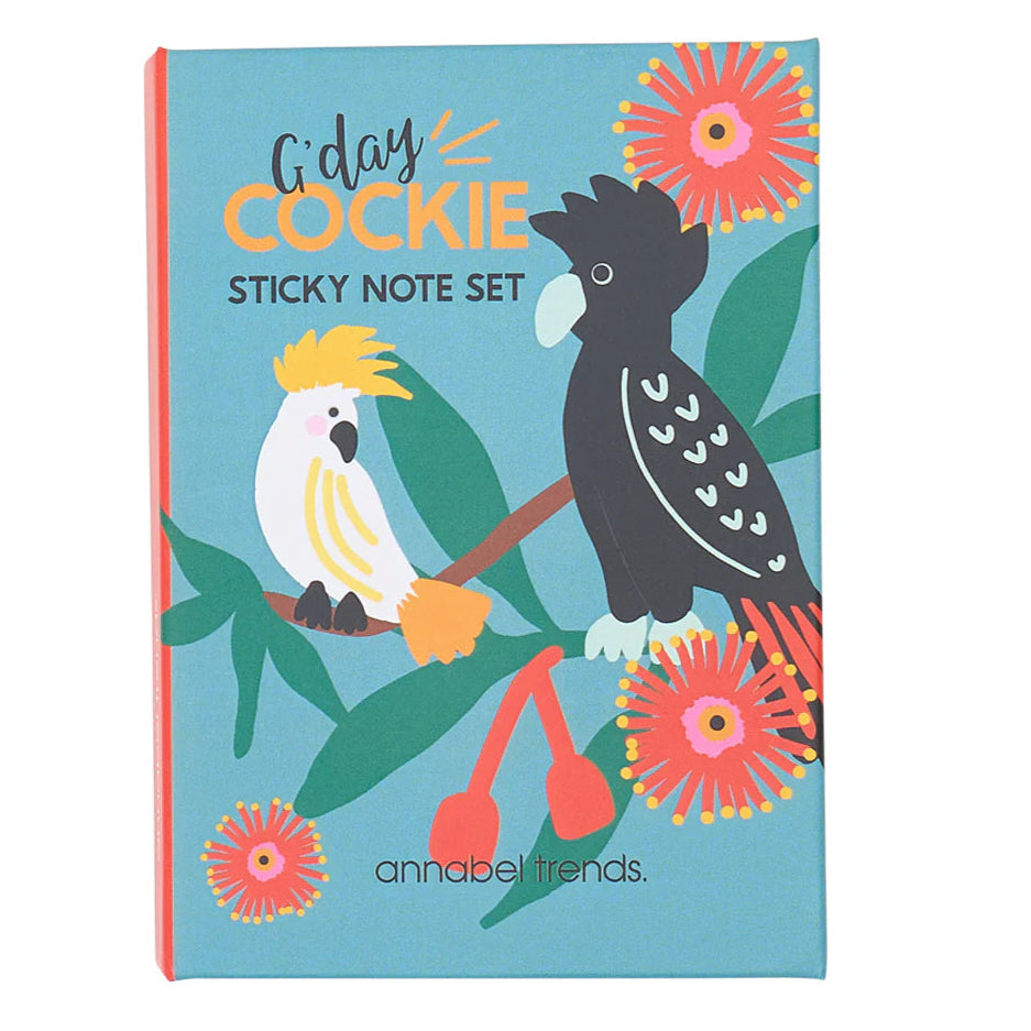 G'Day Cockie sticky note set by Annabel Trends