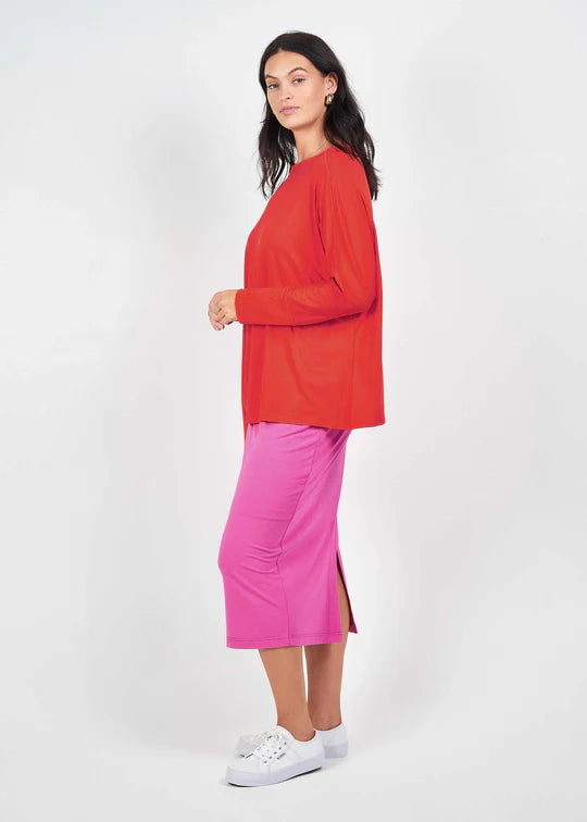 Susie Bamboo Top by Lou Lou Australia - Fiery Red