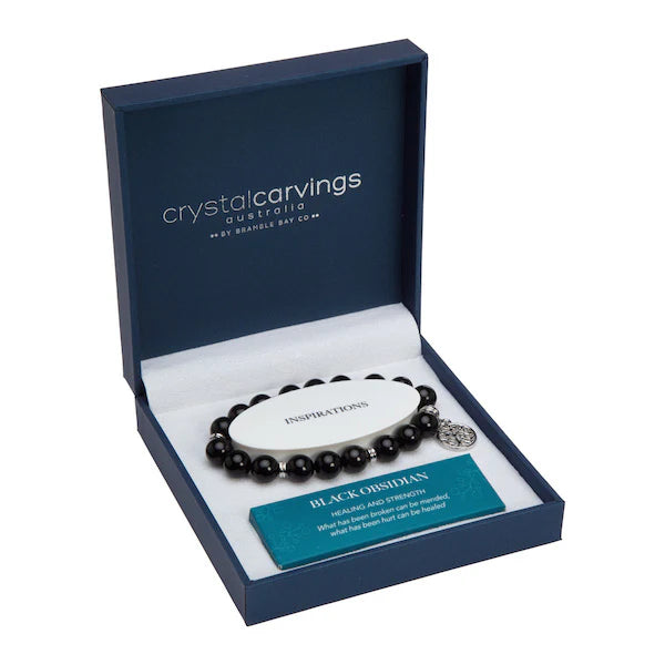 Tree Of Life Bracelet - Black Obsidian