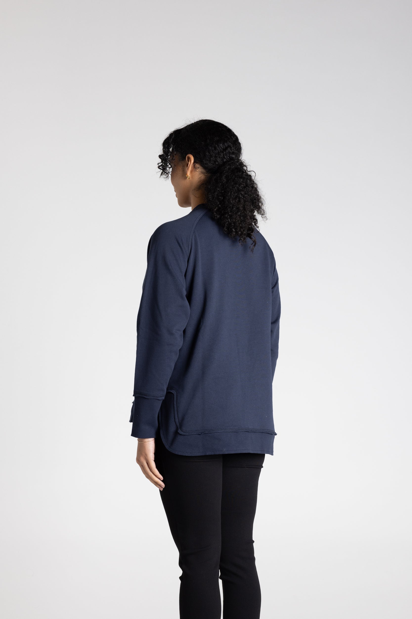 Raw Edge Sweater by Two-Ts - Ink