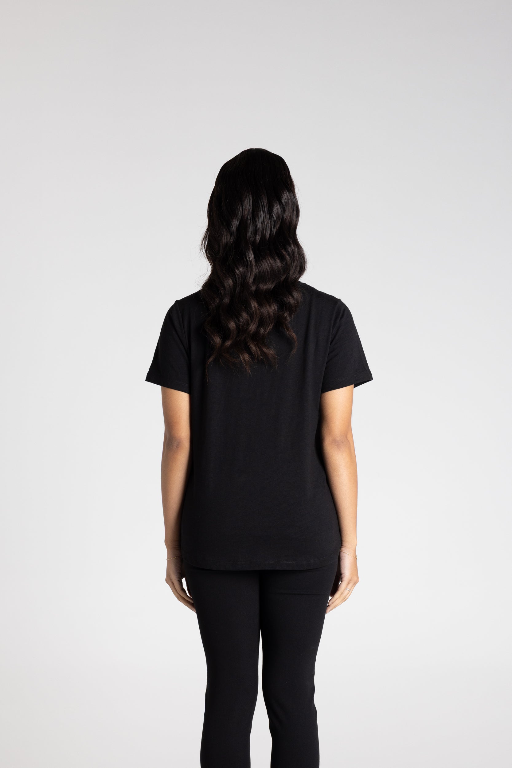 V-Neck T-Shirt by Two-Ts - Black