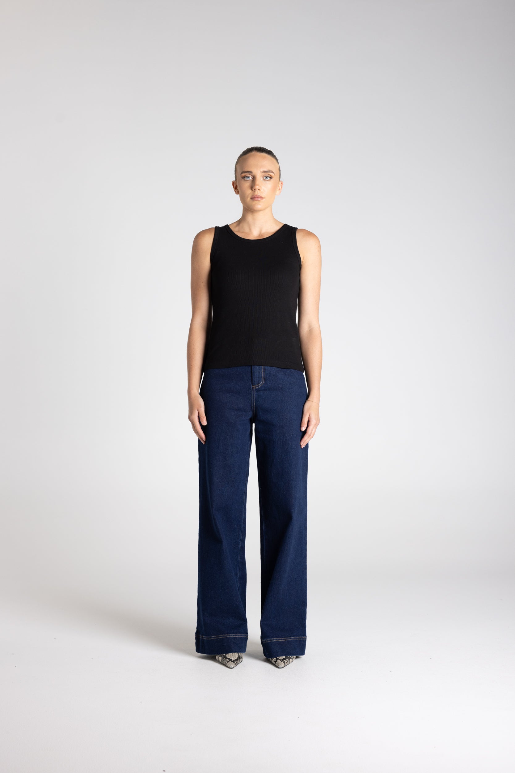 Rib Tank by Two-Ts - Black