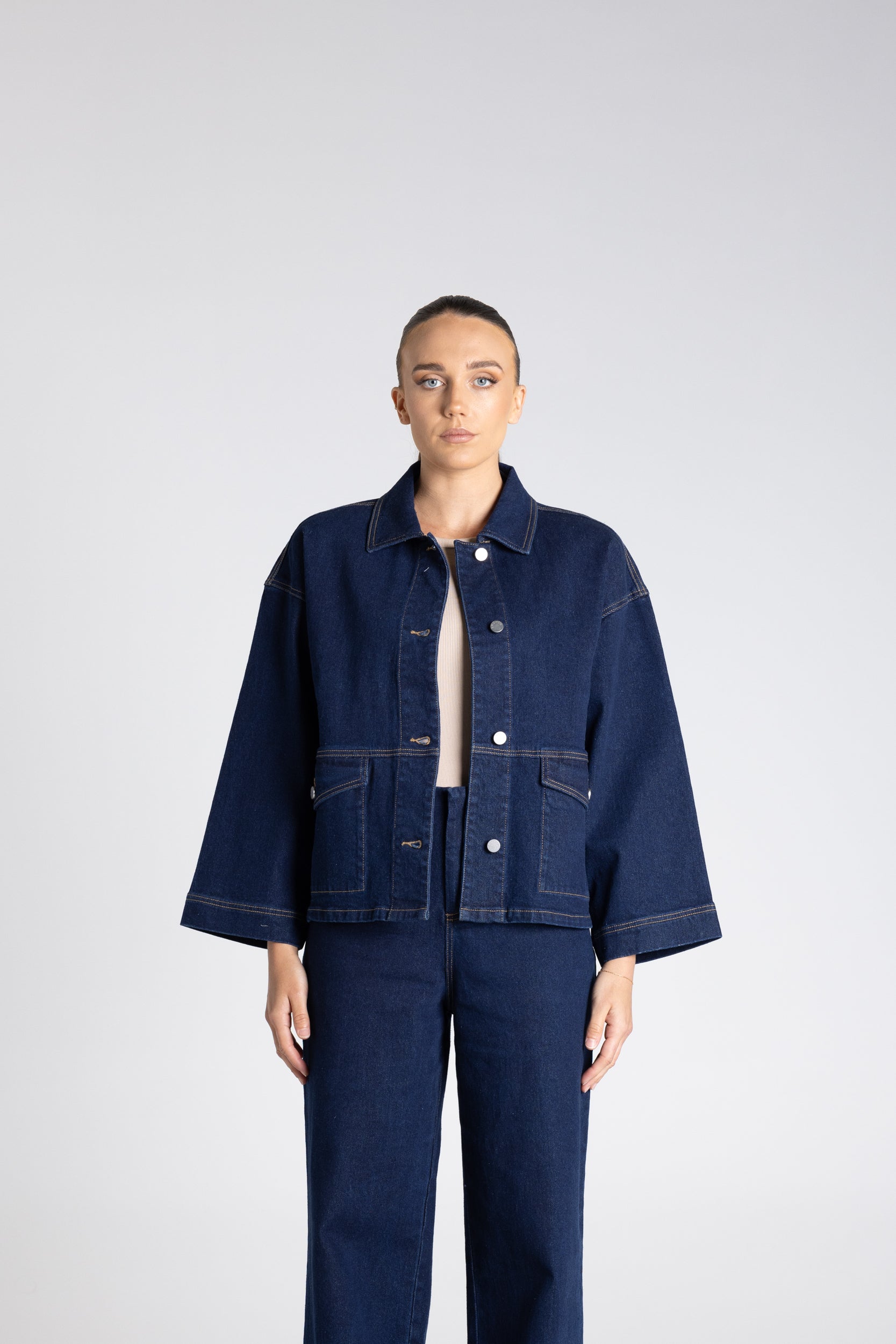 Denim Jacket by Two-Ts - Dark Denim