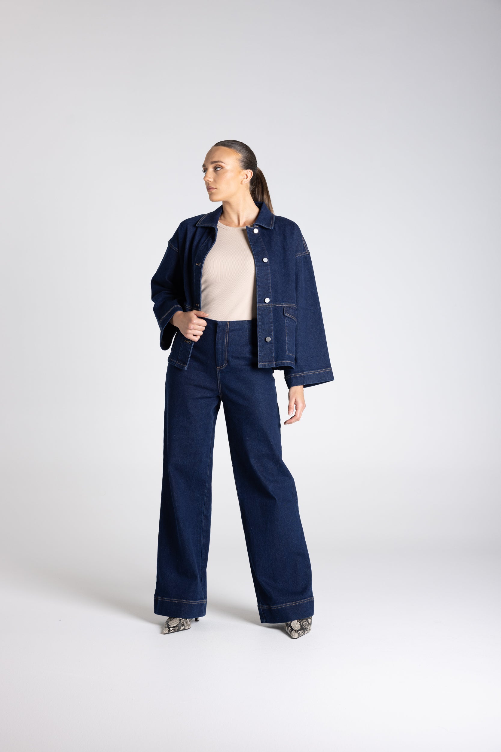 Denim Jacket by Two-Ts - Dark Denim