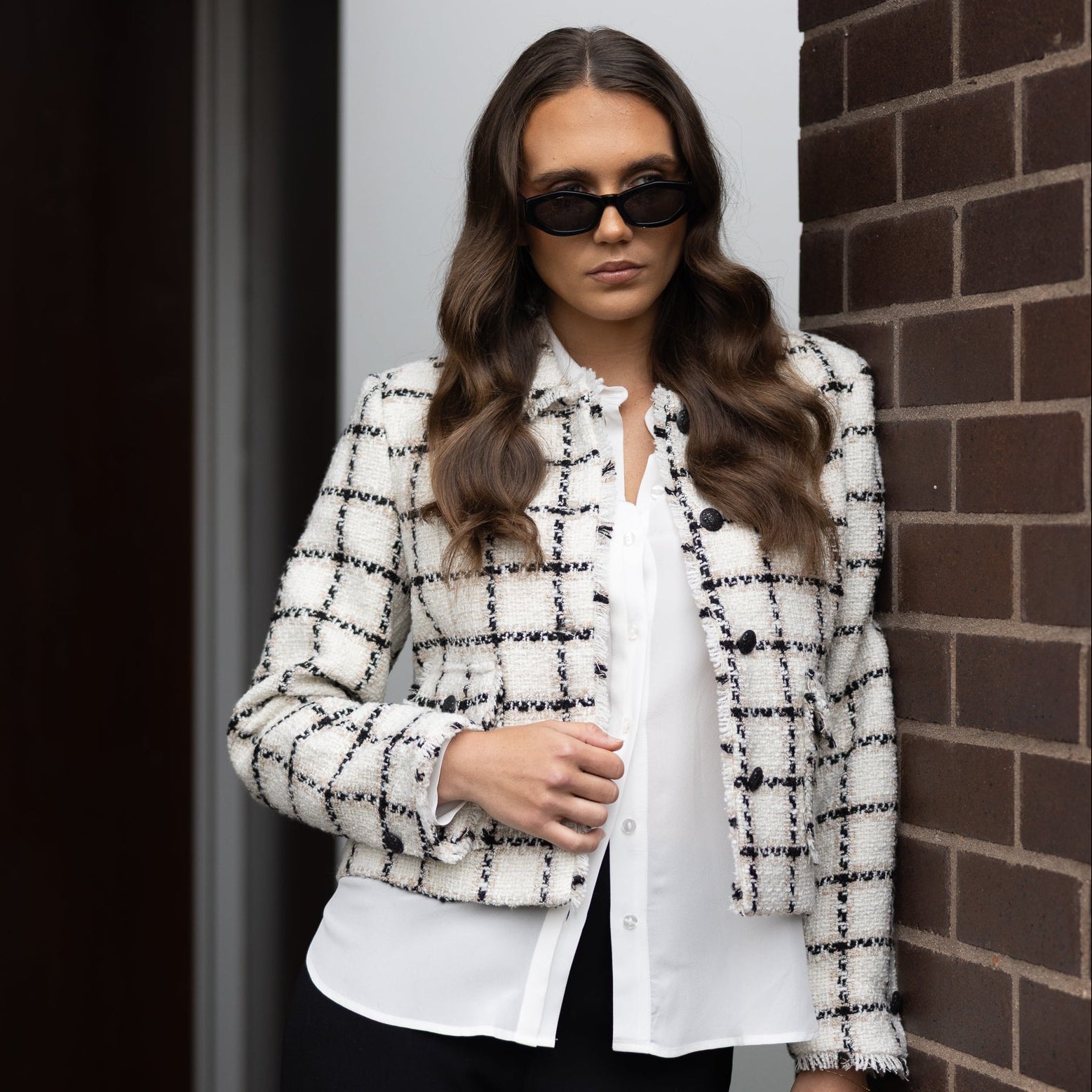 Cropped Tweed Blazer by Two-T's