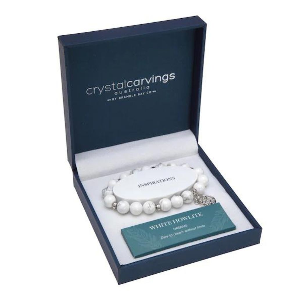 Tree Of Life Bracelet - White Matte Howlite