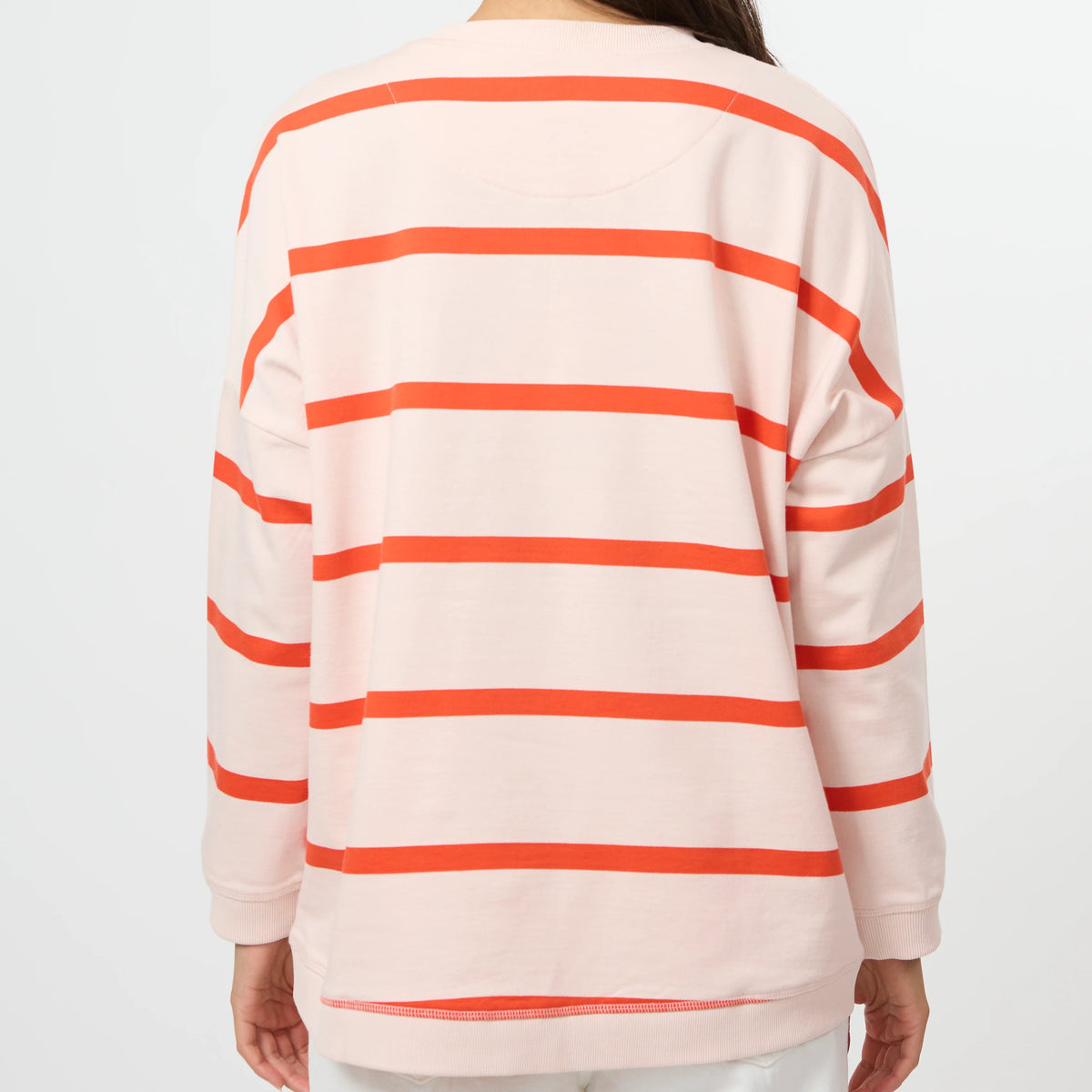Newport Sweatshirt - Peach Fizz Stripe by Stella + Gemma