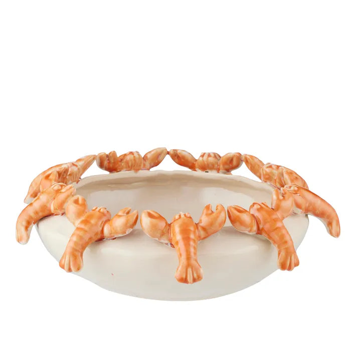 Aragosta Cer Bowl 42x14cm Iv/Tangerine by Coast to Coast
