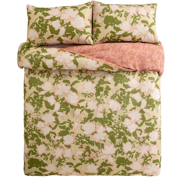 Aubrey Queen Size quilt cover by KAS - Double green