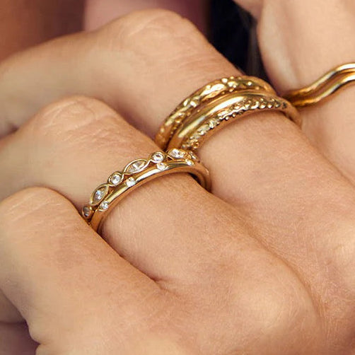 Aurelie Gold Ring by Arms of Eve