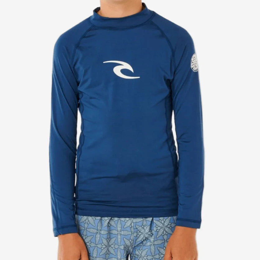 Boys Waves UPF Long Sleeve Kids Rash Vest by Rip Curl