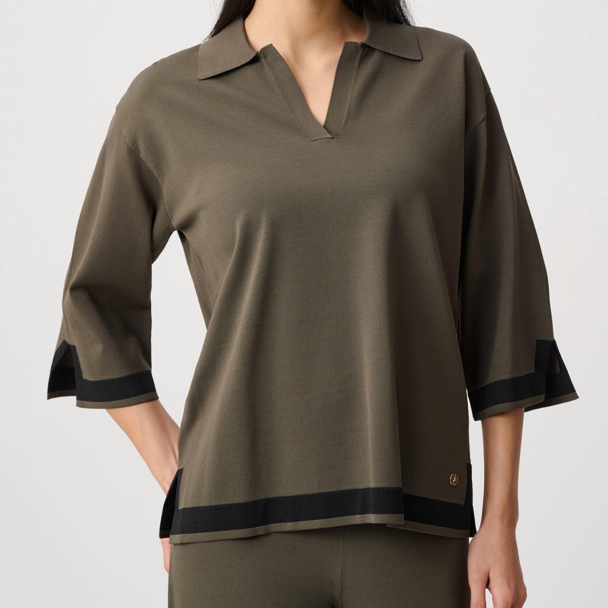Sweater Knit Colour Block Top by Joseph Ribkoff