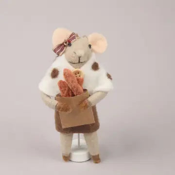 Felt mouse with baguette by Originals International
