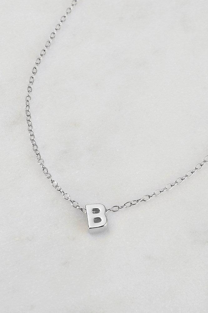 Letter Necklace B by Zafino- Silver