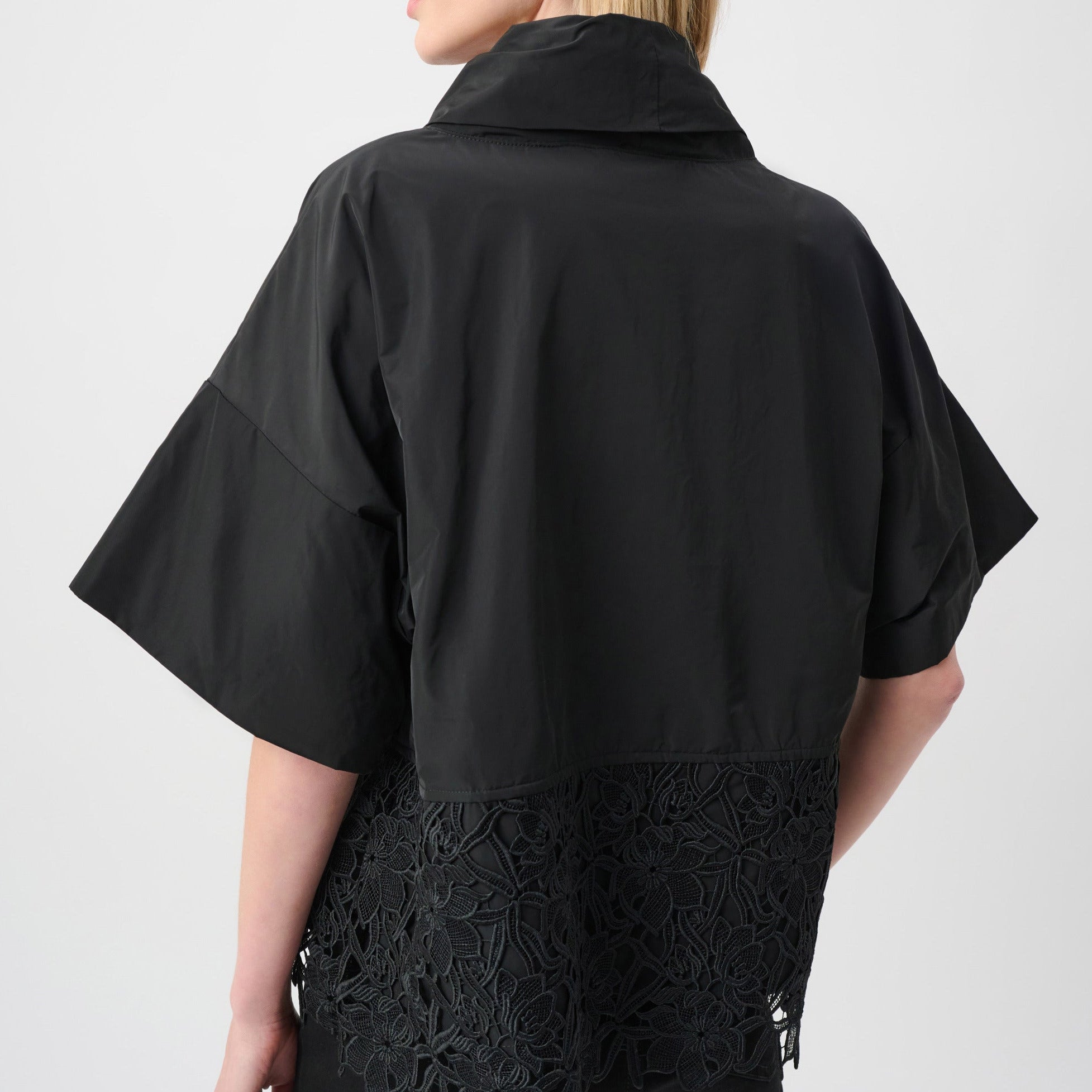 Memory Boxy Top With Lace Hem by Joseph Ribkoff