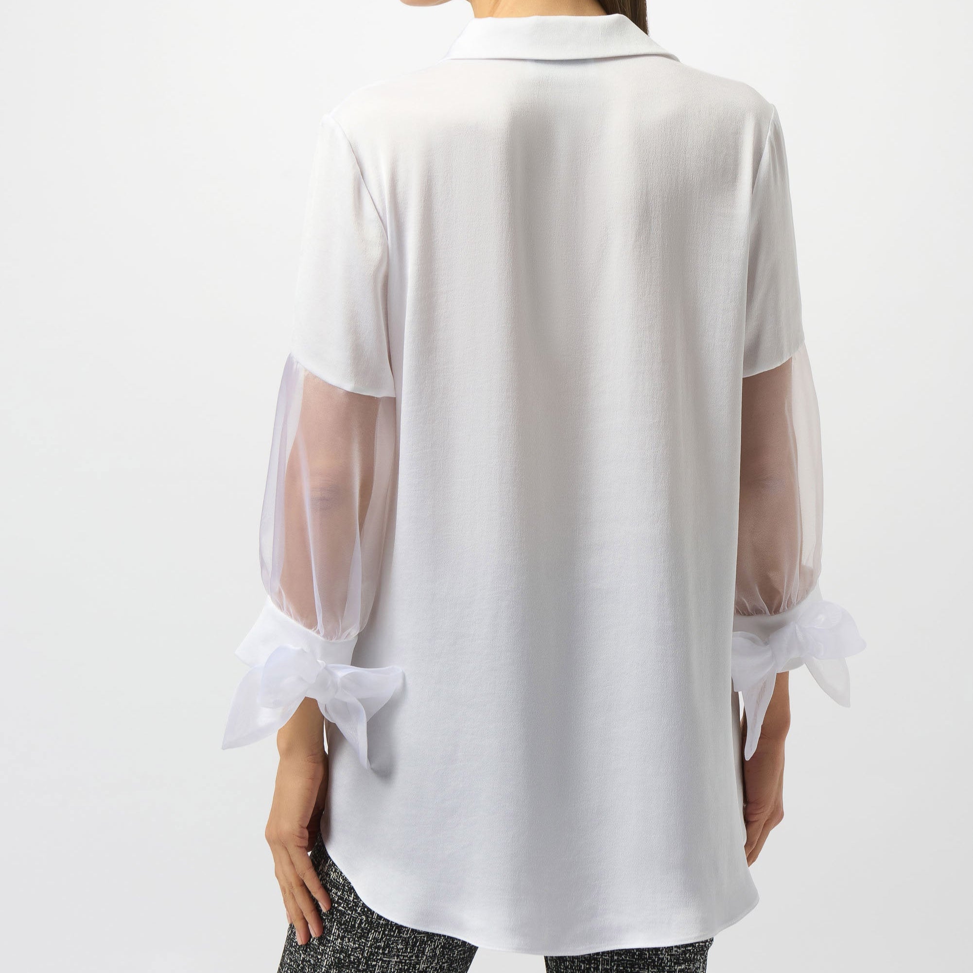 Recycled Satin And Organza Boxy Blouse by Joseph Ribkoff