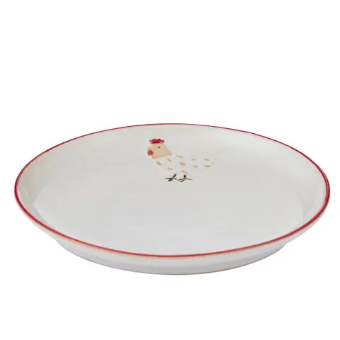 Charlie Chook Ceramic Plate 18cm Ivory by Coast to Coast