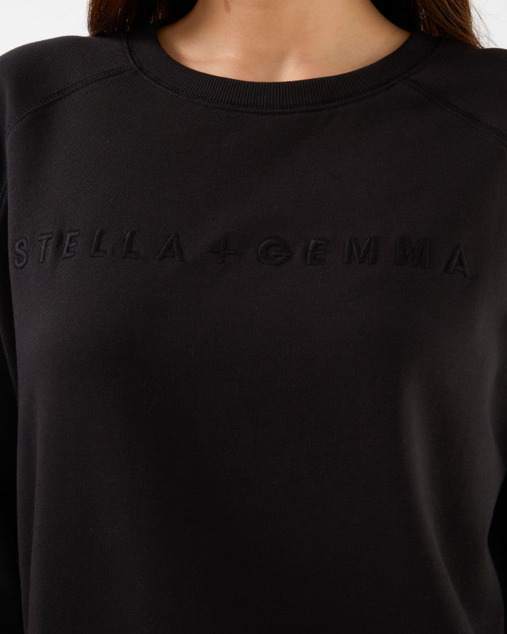 Classic Logo Sweater by Stella & Gemma - Black - Stella & Gemma