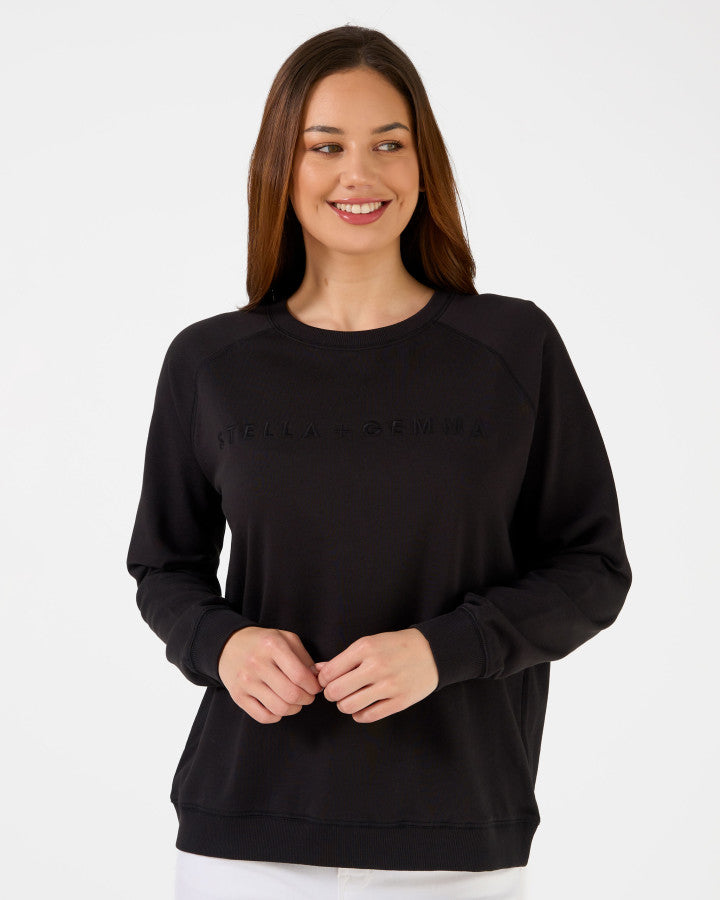 Classic Logo Sweater by Stella & Gemma - Black - Stella & Gemma