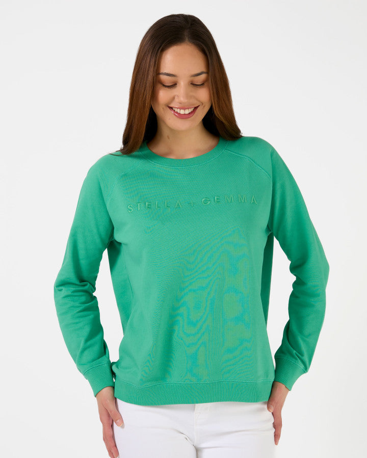 Classic Logo Sweater by Stella & Gemma - Mint - Stella & Gemma