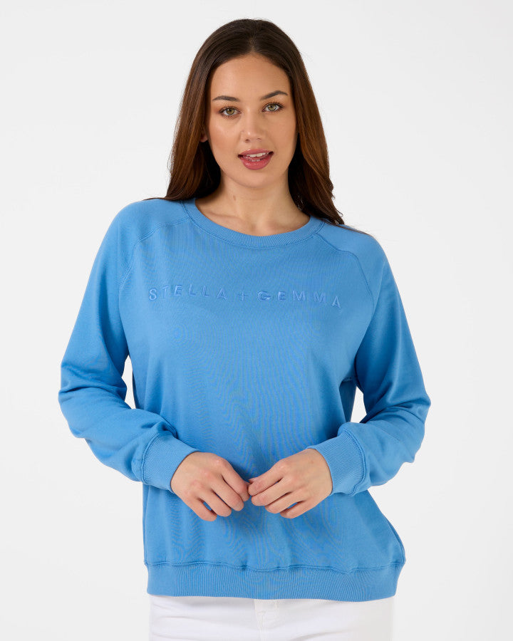 Classic Logo Sweater by Stella & Gemma - Sky  - Stella & Gemma