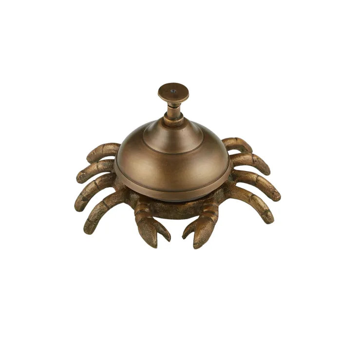 Clive Crab Metal Bell 14x11x9cm Gold by Coast to Coast