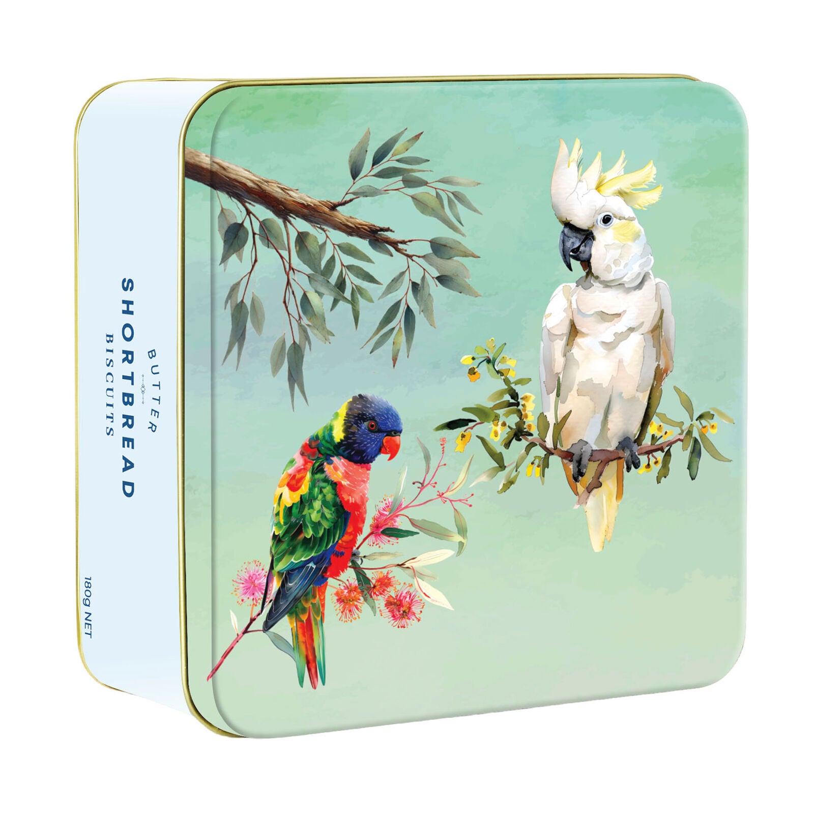 VPC Shortbread Tin - Aussie Birds Cockatoo 180g b Gourmet & Lifestyle Brands