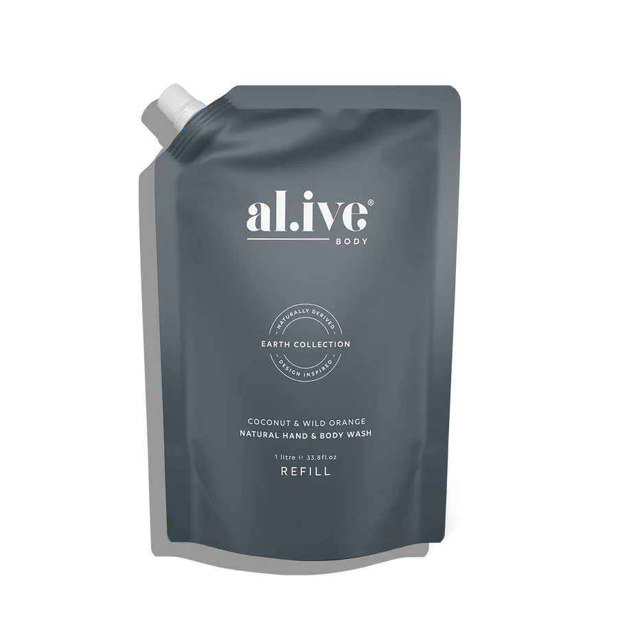 Al.ive Hand & Body Wash 1L refill - Coconut & Wild Orange