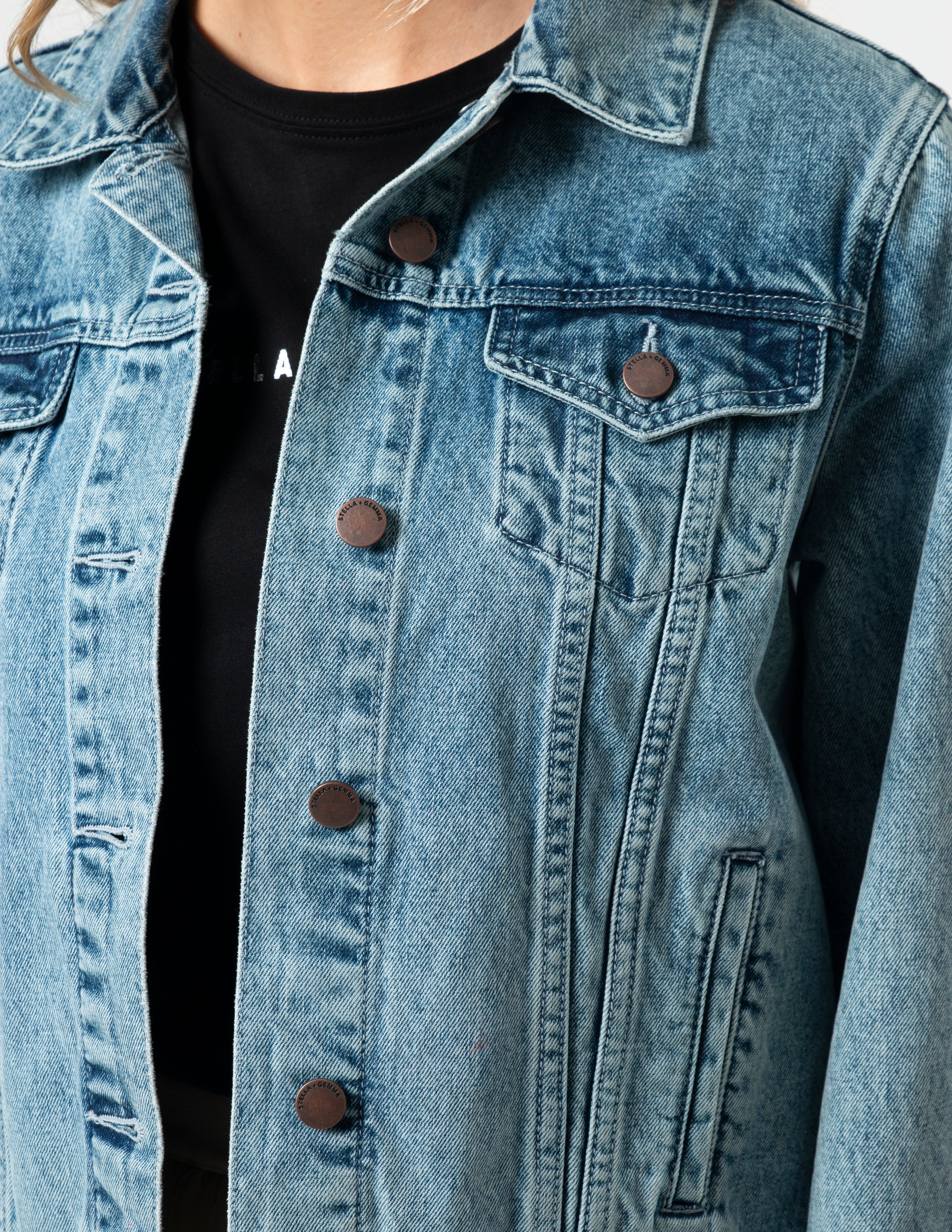 Coco Denim Jacket by Stella & Gemma - Denim