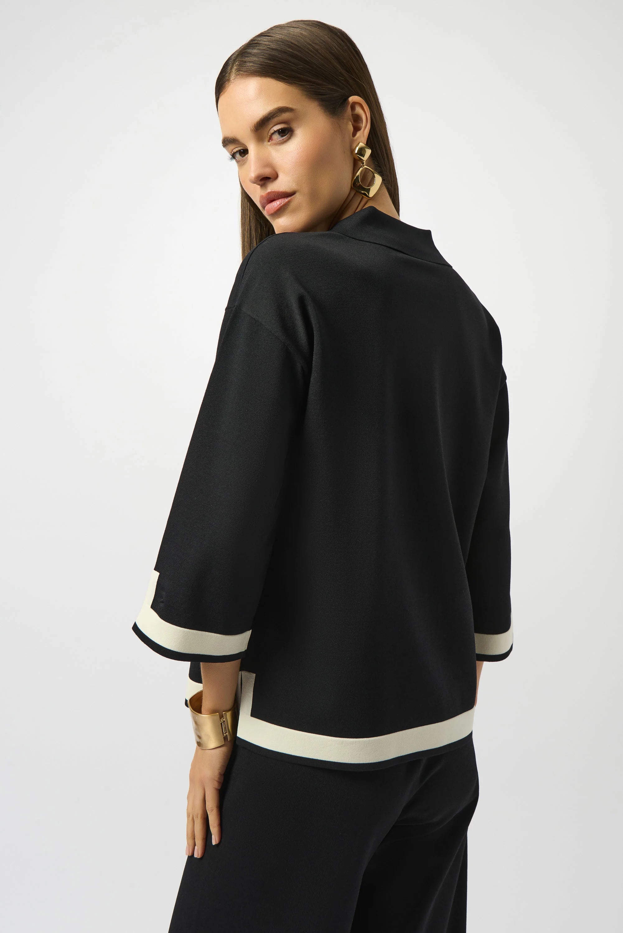 Sweater Knit Colour Block Top by Joseph Ribkoff