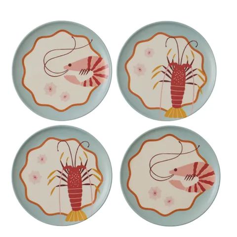 Shack set of 4 bamboo fibre plastes by Coast to Coast