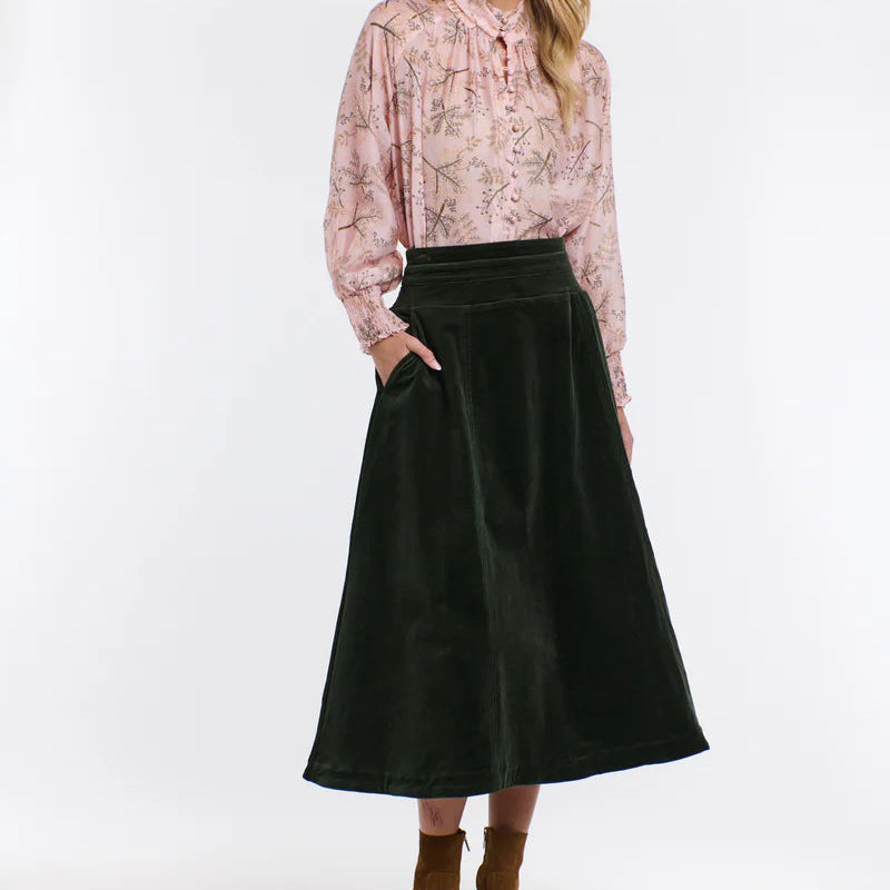 Dakota cord skirt by 365 Days - Hunter Green