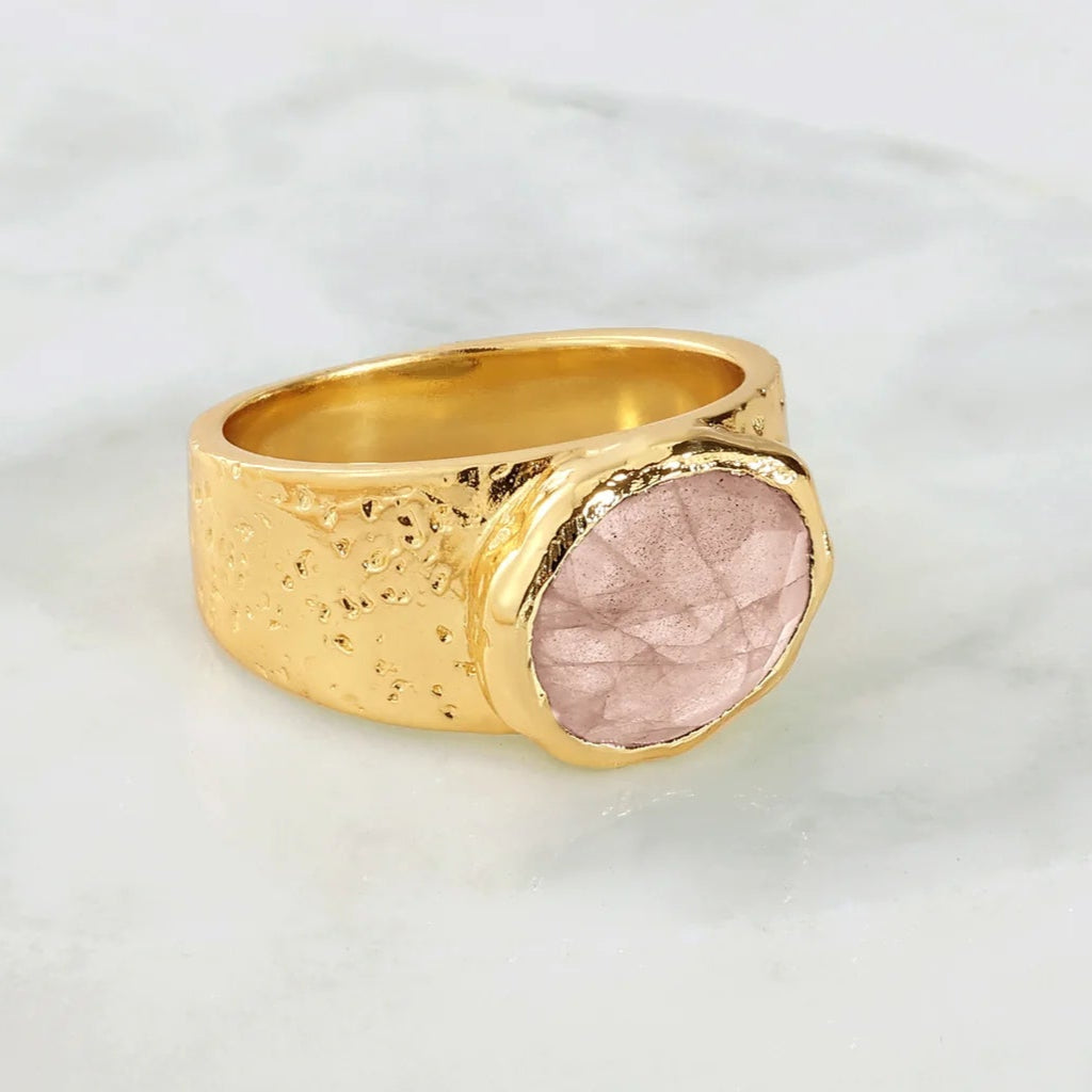 Daniella ring by Zafino - Rose Quartz