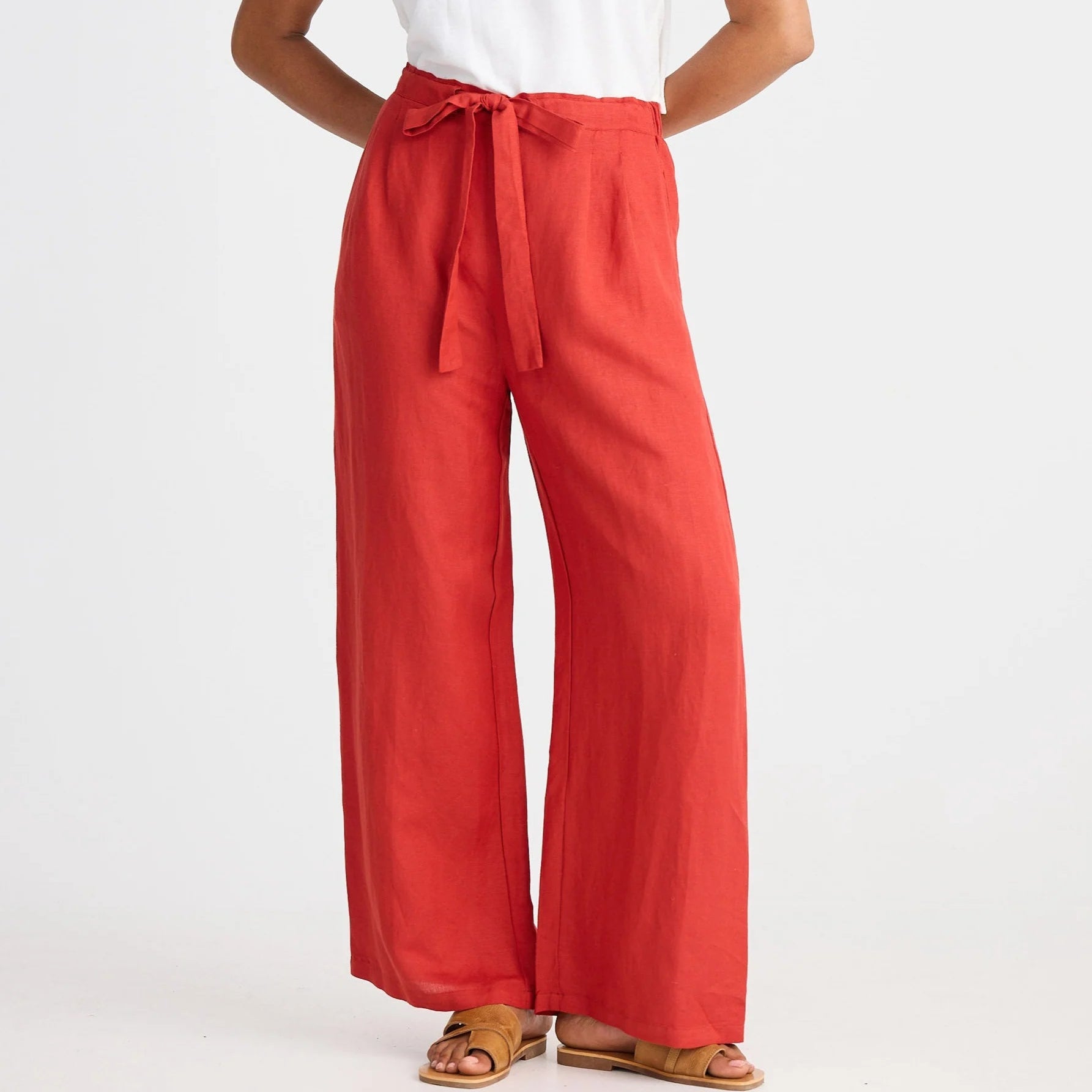 Dickens Pant by The Shanty - Cherry Linen Blend